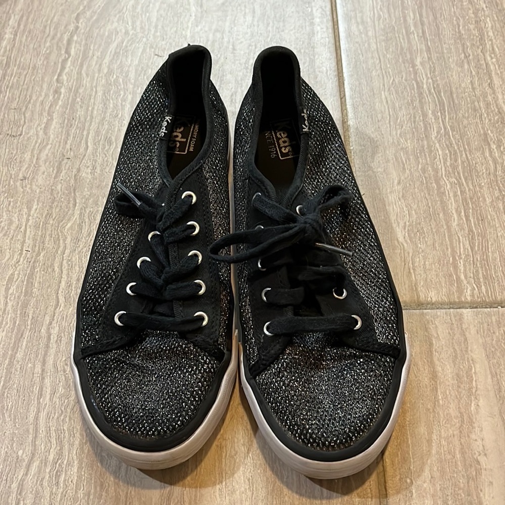 Girls Keds black sequin sparkle glitter 4.5